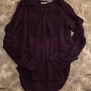 Navy blue blouse by urban outfitters